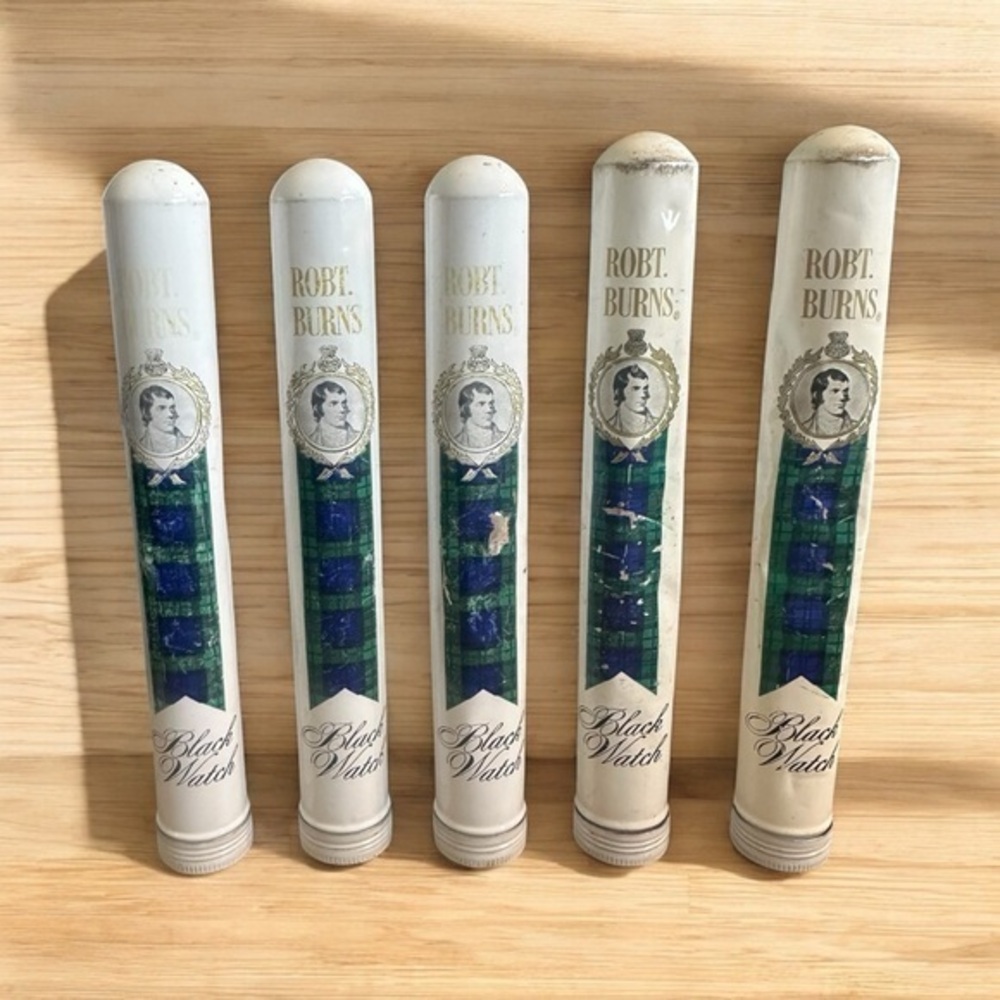 Vintage Robt. Burns Black Watch Empty Cigar Tubes - Lot Of 5